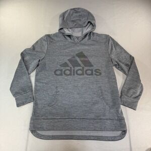 Adidas Girls XL 16 Essential Hoodie Sweatshirt Sportswear Logo Long Sleeve